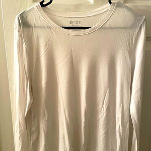 Figs long sleeve white underscrub - women’s